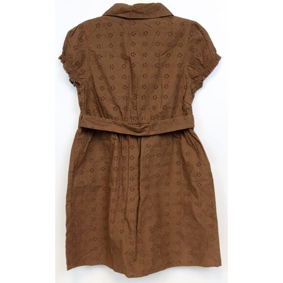 NEW 2007 Gymboree Island Getaway Eyelet Lace Shirt Dress sz 7 Belt Pockets Butto - Picture 5 of 9